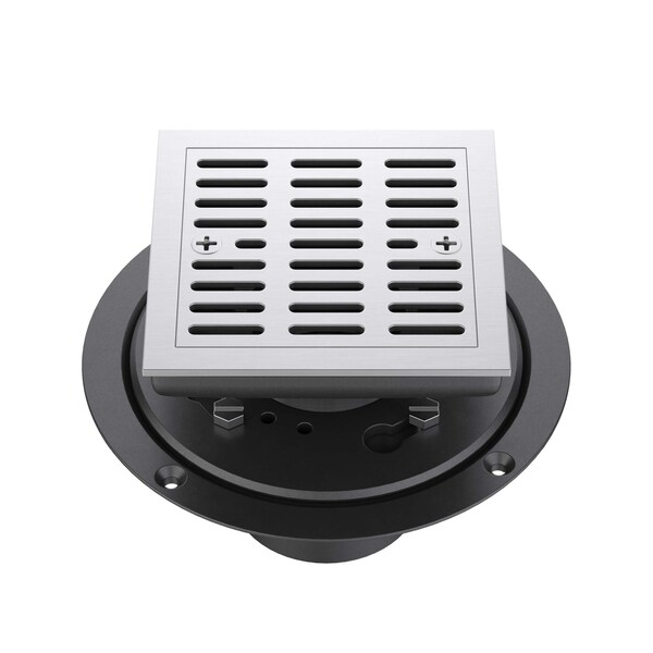 Kibi 4in Tile-In Shower Drain - Brushed Nickel KFD0402MB - main